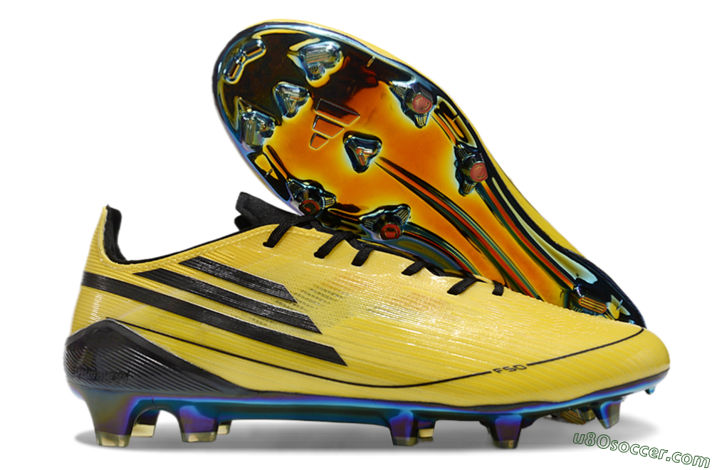 Adidas F50 Elite FG Firm Ground Soccer Cleats - Yellow/Black/Gold 1