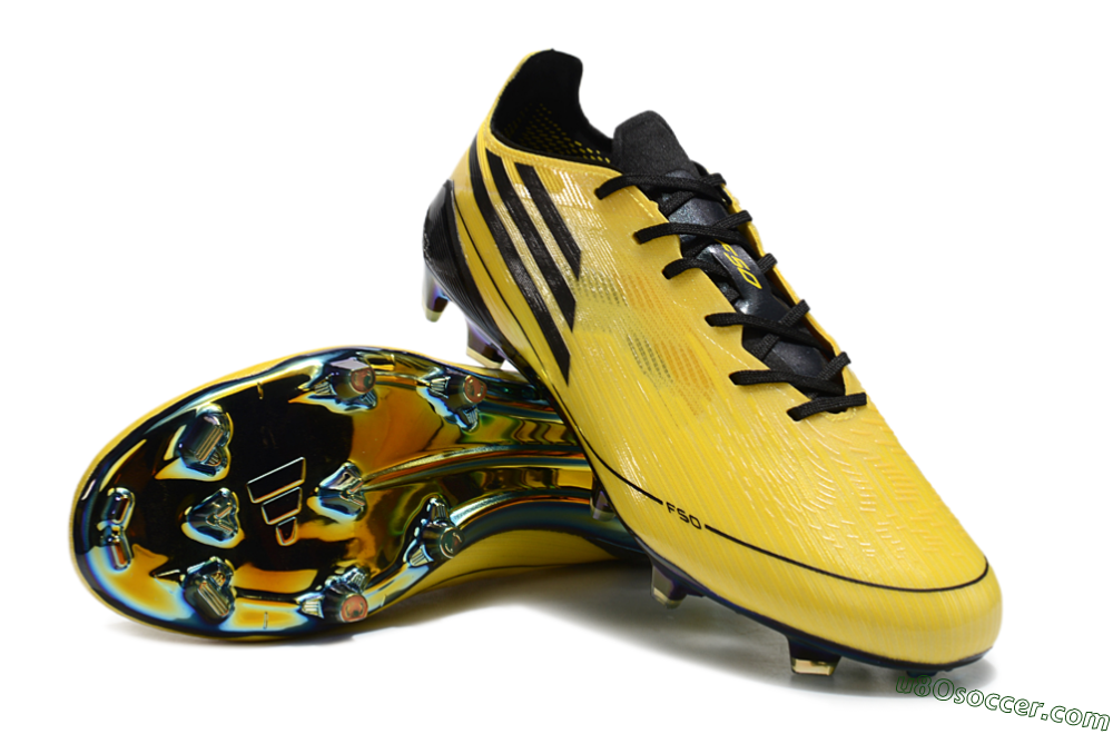 Adidas F50 Elite FG Firm Ground Soccer Cleats - Yellow/Black/Gold 3