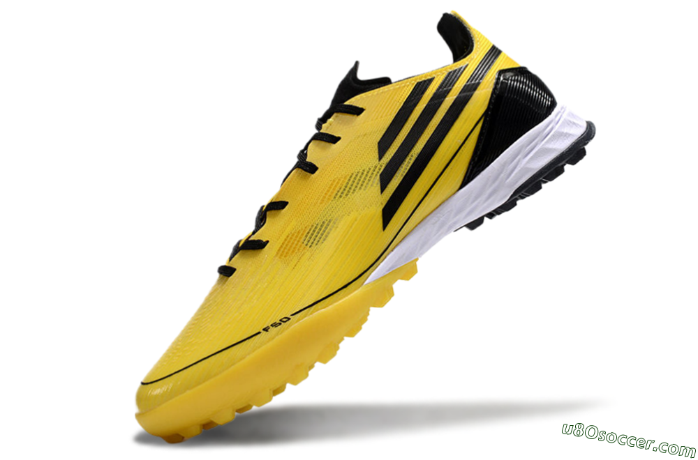 Adidas F50 Pro TF Artificial Turf Soccer Shoes - Yellow/Black/White 5