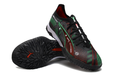 Puma Ultra Ultimate TF Artificial Turf Soccer Shoes - Black/Red/Green