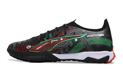 Puma Ultra Ultimate TF Artificial Turf Soccer Shoes - Black/Red/Green