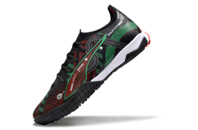 Puma Ultra Ultimate TF Artificial Turf Soccer Shoes - Black/Red/Green