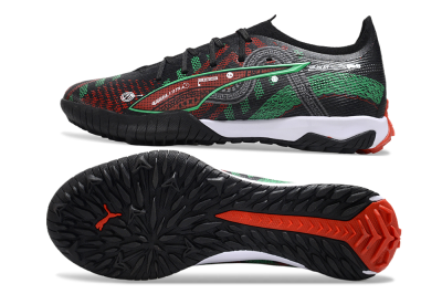Puma Ultra Ultimate TF Artificial Turf Soccer Shoes - Black/Red/Green