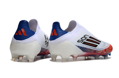 Adidas F50 Elite Laceless FG Firm Ground Soccer Cleats - White/Red/Blue