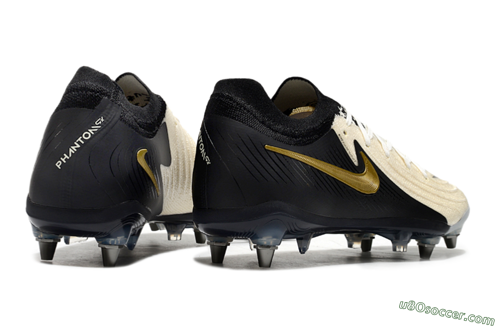 Nike Phantom Luna Elite SG Soft Ground Soccer Cleats - Beige/Black/Gold 6