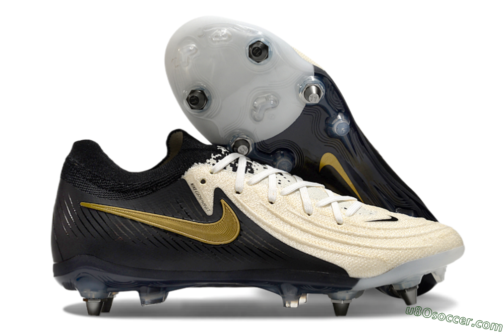 Nike Phantom Luna Elite SG Soft Ground Soccer Cleats - Beige/Black/Gold 1
