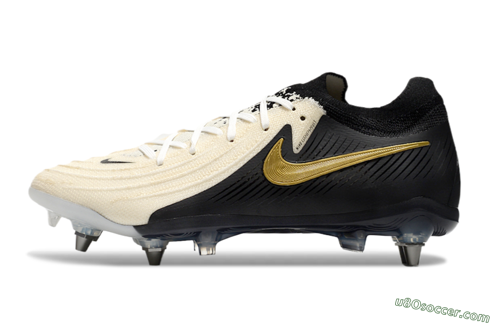 Nike Phantom Luna Elite SG Soft Ground Soccer Cleats - Beige/Black/Gold 2