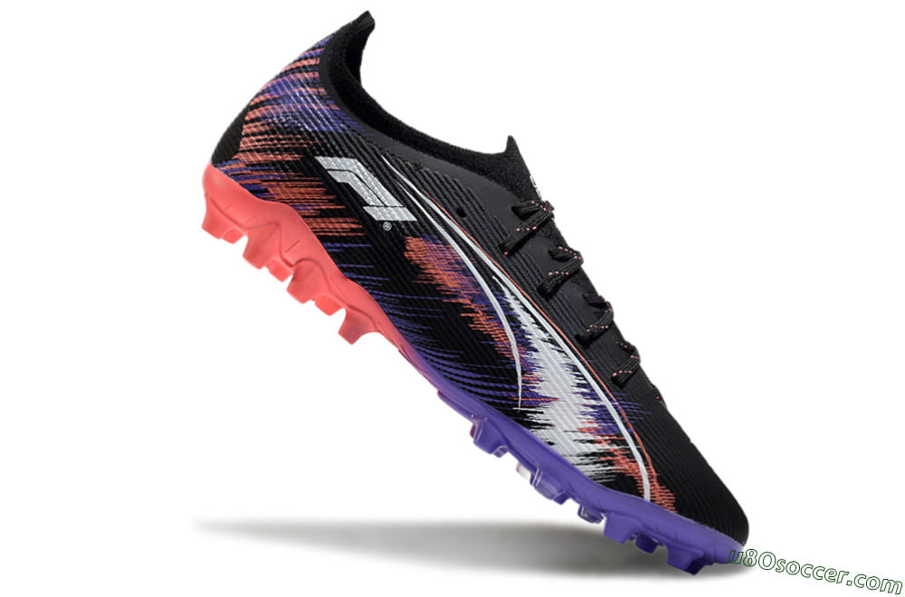 Puma Ultra 5 Ultimate FG Firm Ground Soccer Cleats - Black/Red/Purple 4