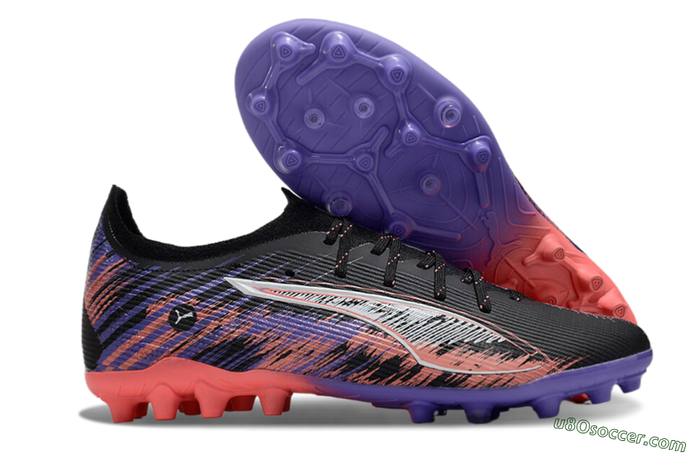 Puma Ultra 5 Ultimate FG Firm Ground Soccer Cleats - Black/Red/Purple 1