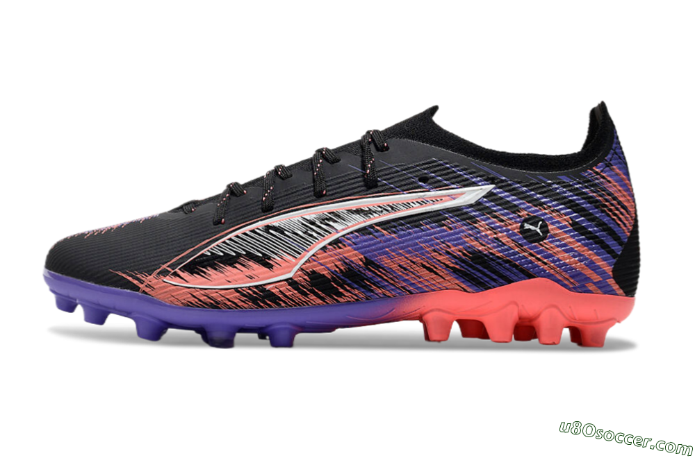 Puma Ultra 5 Ultimate FG Firm Ground Soccer Cleats - Black/Red/Purple 2