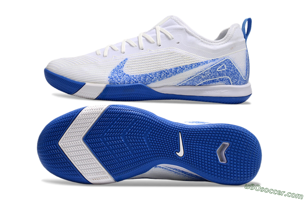 Nike Air Zoom Mercurial Vapor 16 Pro IC Indoor & Futsal Soccer Shoes - Beige/Blue/White 0