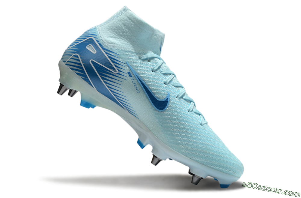 Nike Air Zoom Mercurial Superfly 10 Elite SG Soft Ground Soccer Cleats - Jade/Blue/White 4