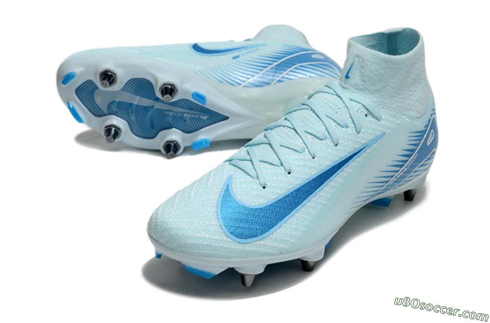 Nike Air Zoom Mercurial Superfly 10 Elite SG Soft Ground Soccer Cleats - Jade/Blue/White 3