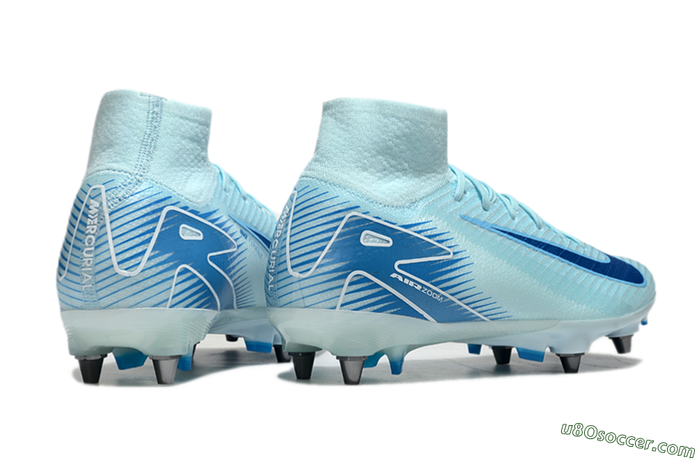 Nike Air Zoom Mercurial Superfly 10 Elite SG Soft Ground Soccer Cleats - Jade/Blue/White 6