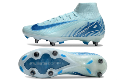 Nike Air Zoom Mercurial Superfly 10 Elite SG Soft Ground Soccer Cleats - Jade/Blue/White