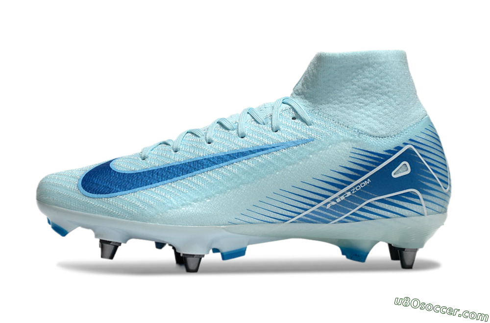 Nike Air Zoom Mercurial Superfly 10 Elite SG Soft Ground Soccer Cleats - Jade/Blue/White 2