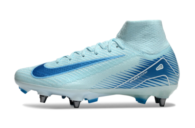 Nike Air Zoom Mercurial Superfly 10 Elite SG Soft Ground Soccer Cleats - Jade/Blue/White