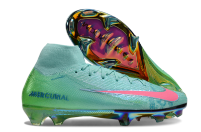 Nike Air Zoom Mercurial Superfly 10 Elite FG Firm Ground Soccer Cleats - Jade/Pink/Gold