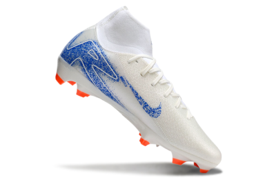 Nike Air Zoom Mercurial Superfly 10 Academy FG Firm Ground Soccer Cleats - Beige/Blue/White