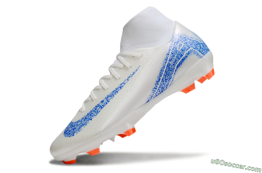 Nike Air Zoom Mercurial Superfly 10 Academy FG Firm Ground Soccer Cleats - Beige/Blue/White 5
