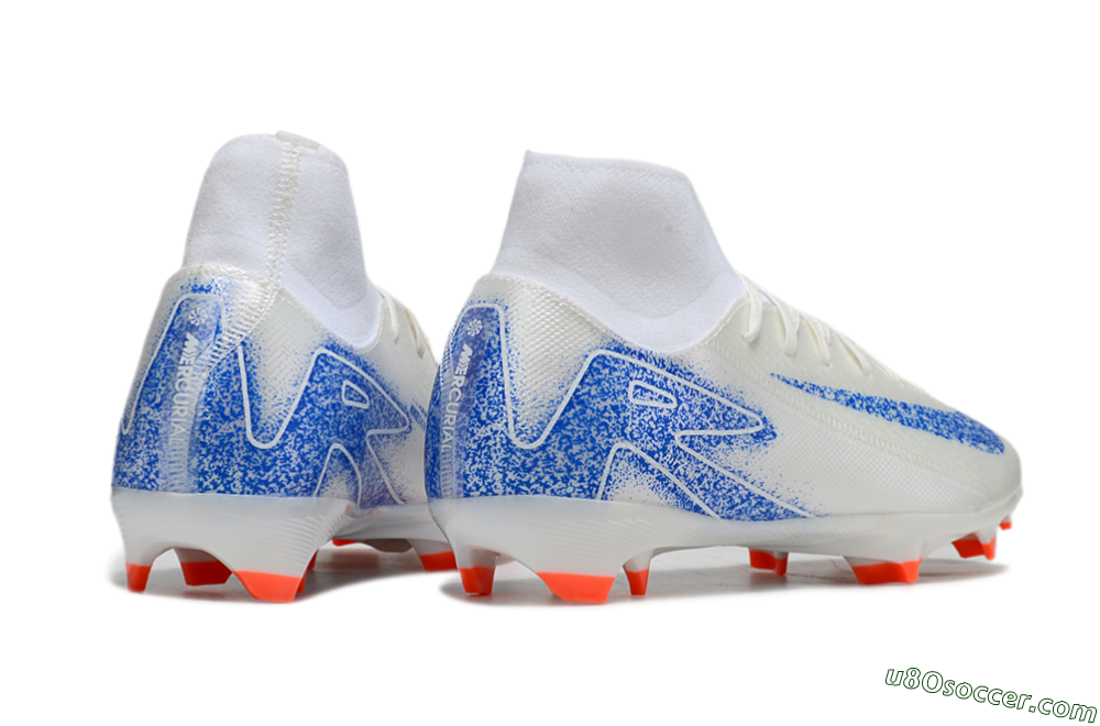 Nike Air Zoom Mercurial Superfly 10 Academy FG Firm Ground Soccer Cleats - Beige/Blue/White 6