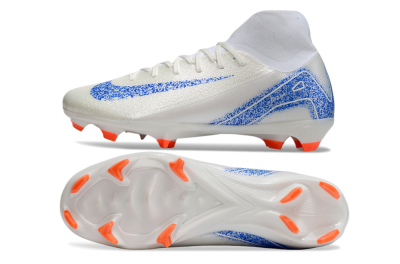 Nike Air Zoom Mercurial Superfly 10 Academy FG Firm Ground Soccer Cleats - Beige/Blue/White