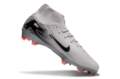 Nike Air Zoom Mercurial Superfly 10 Academy FG Firm Ground Soccer Cleats - Grey/Black/Red