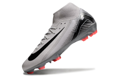 Nike Air Zoom Mercurial Superfly 10 Academy FG Firm Ground Soccer Cleats - Grey/Black/Red