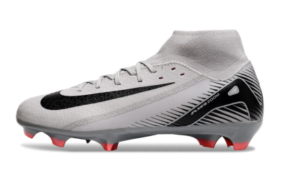 Nike Air Zoom Mercurial Superfly 10 Academy FG Firm Ground Soccer Cleats - Grey/Black/Red