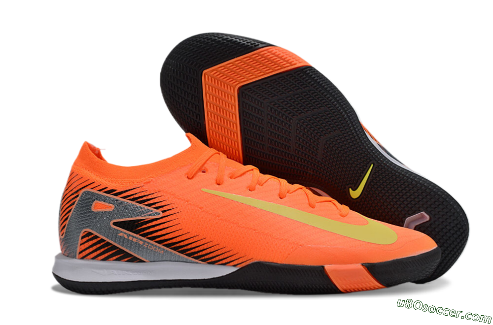Nike Air Zoom Mercurial Vapor 16 Elite IC Indoor & Futsal Soccer Shoes - Orange/Yellow/Silver 1