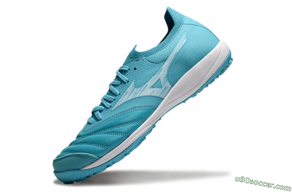 Mizuno Morelia Neo Sala M8 TF Artificial Turf Soccer Shoes - Jade/White 5