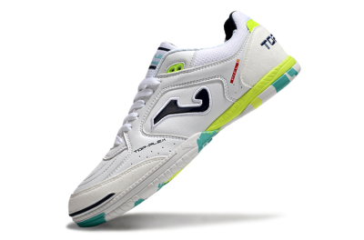Joma Top Flex IC Indoor & Futsal Soccer Shoes - White/Black/Yellow