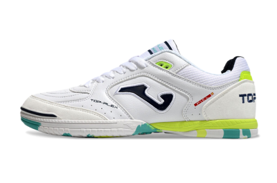 Joma Top Flex IC Indoor & Futsal Soccer Shoes - White/Black/Yellow