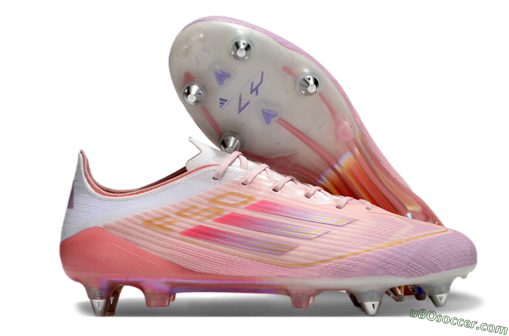 Adidas F50 Elite SG Soft Ground Soccer Cleats - Pink/Gold/White 1