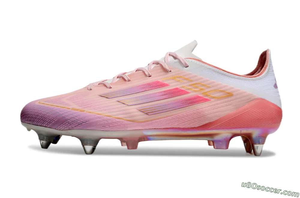 アディダス　F50 Elite SG Adidas F50 Elite SG Soft Ground Soccer Cleats - Pink/Gold/White