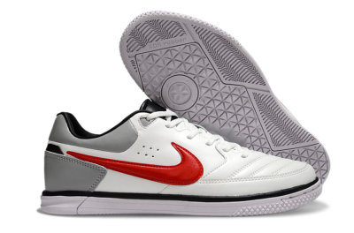Nike Street Gato IC Indoor & Futsal Soccer Shoes - White/Red/Silver