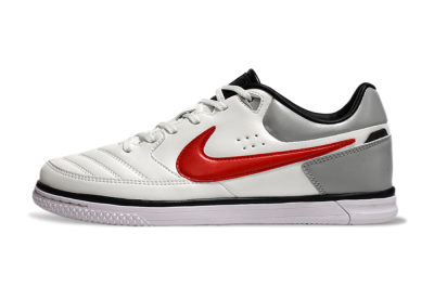 Nike Street Gato IC Indoor & Futsal Soccer Shoes - White/Red/Silver
