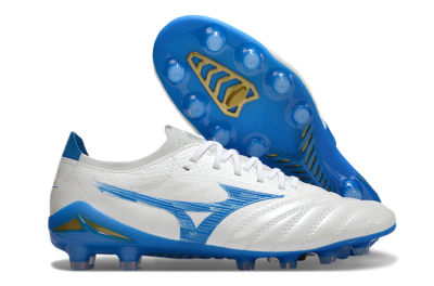 Mizuno Morelia Neo 4 FG Firm Ground Soccer Cleats - White/Blue