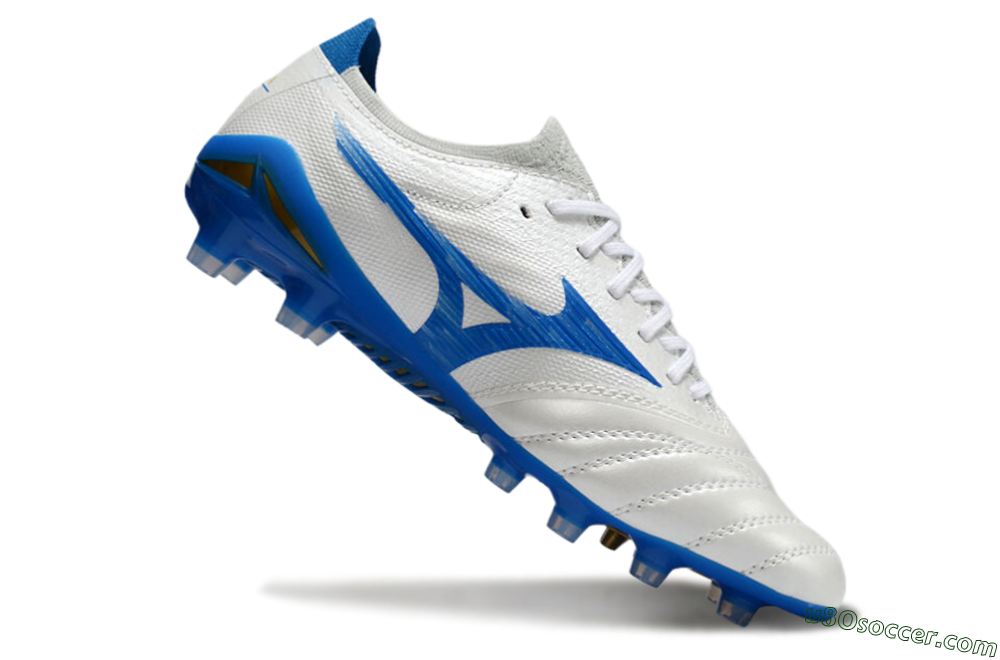 Mizuno Morelia Neo 4 FG Firm Ground Soccer Cleats - White/Blue 4