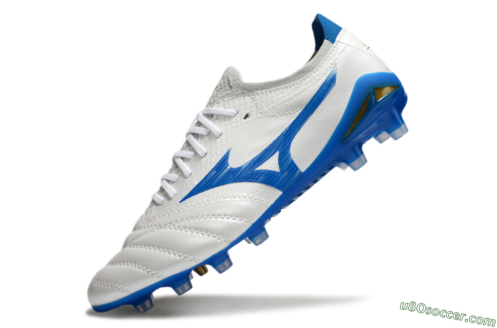 Mizuno Morelia Neo 4 FG Firm Ground Soccer Cleats - White/Blue 5