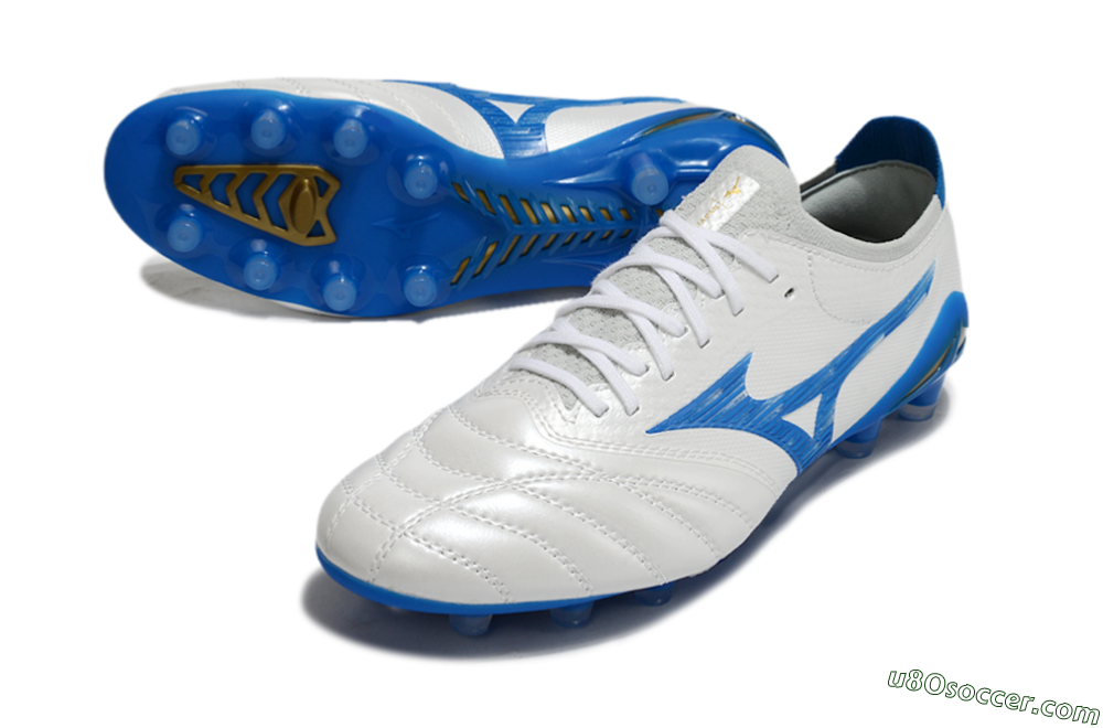Mizuno Morelia Neo 4 FG Firm Ground Soccer Cleats - White/Blue 3