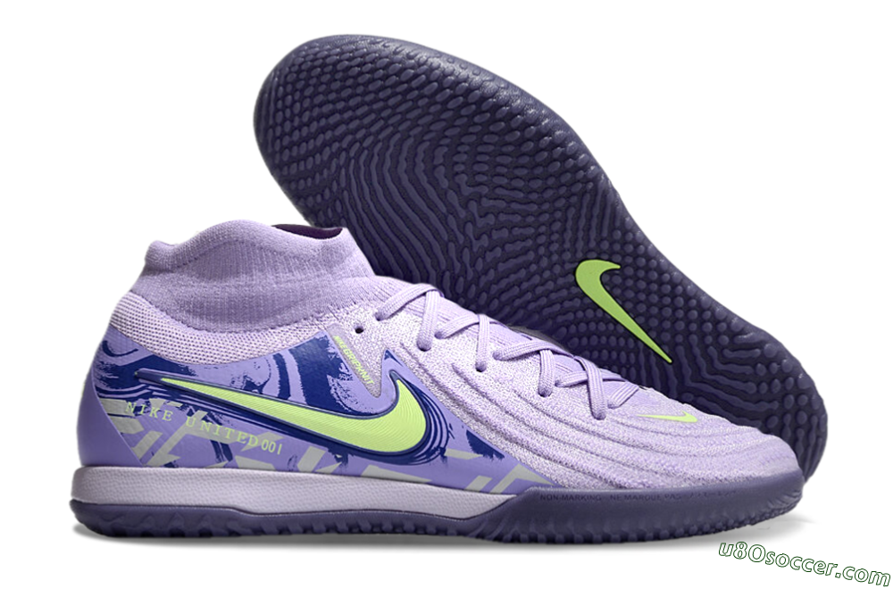 Nike Phantom Luna Elite NU IC Indoor & Futsal Soccer Shoes - Purple/Yellow/Blue 1