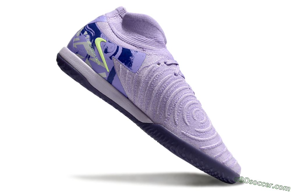 Nike Phantom Luna Elite NU IC Indoor & Futsal Soccer Shoes - Purple/Yellow/Blue 4