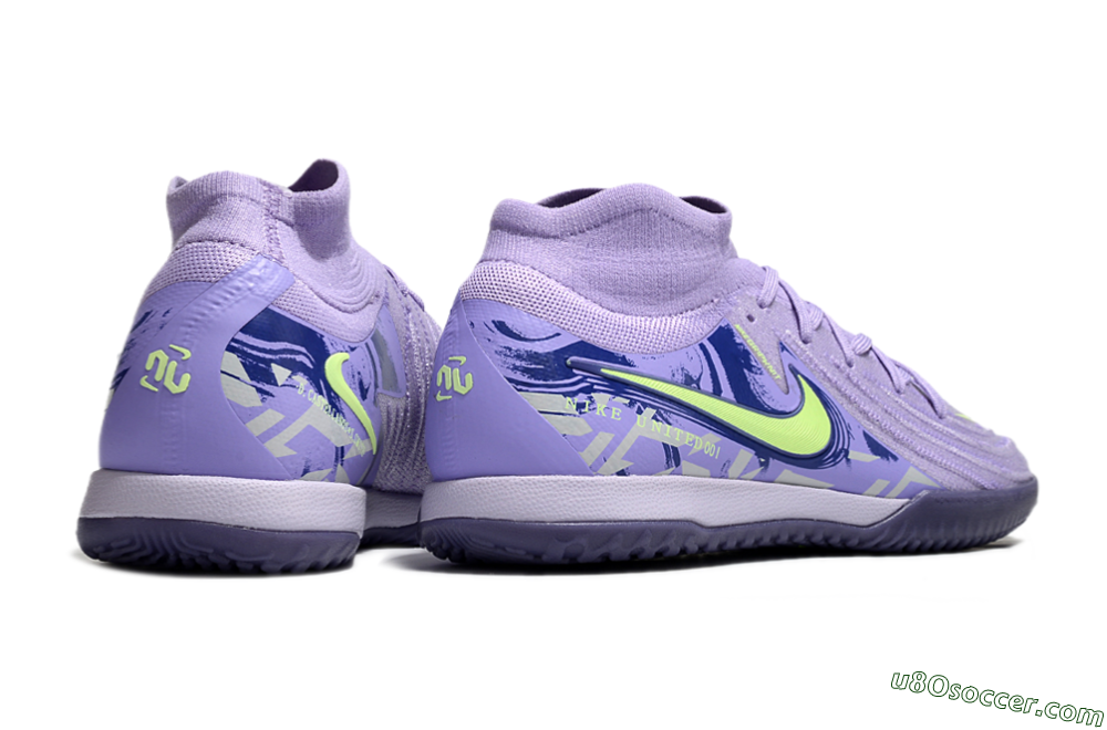 Nike Phantom Luna Elite NU IC Indoor & Futsal Soccer Shoes - Purple/Yellow/Blue 6