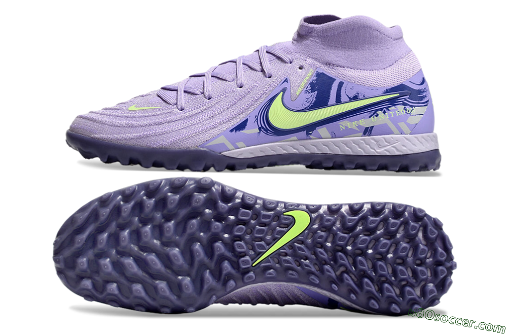 Nike Phantom Luna Elite TF Artificial Turf Soccer Shoes - Purple/Yellow/White 0