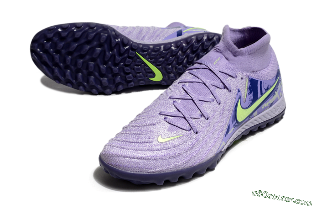 Nike Phantom Luna Elite TF Artificial Turf Soccer Shoes - Purple/Yellow/White 3