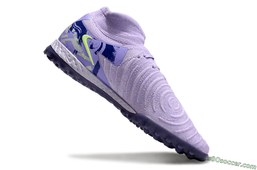 Nike Phantom Luna Elite TF Artificial Turf Soccer Shoes - Purple/Yellow/White 4