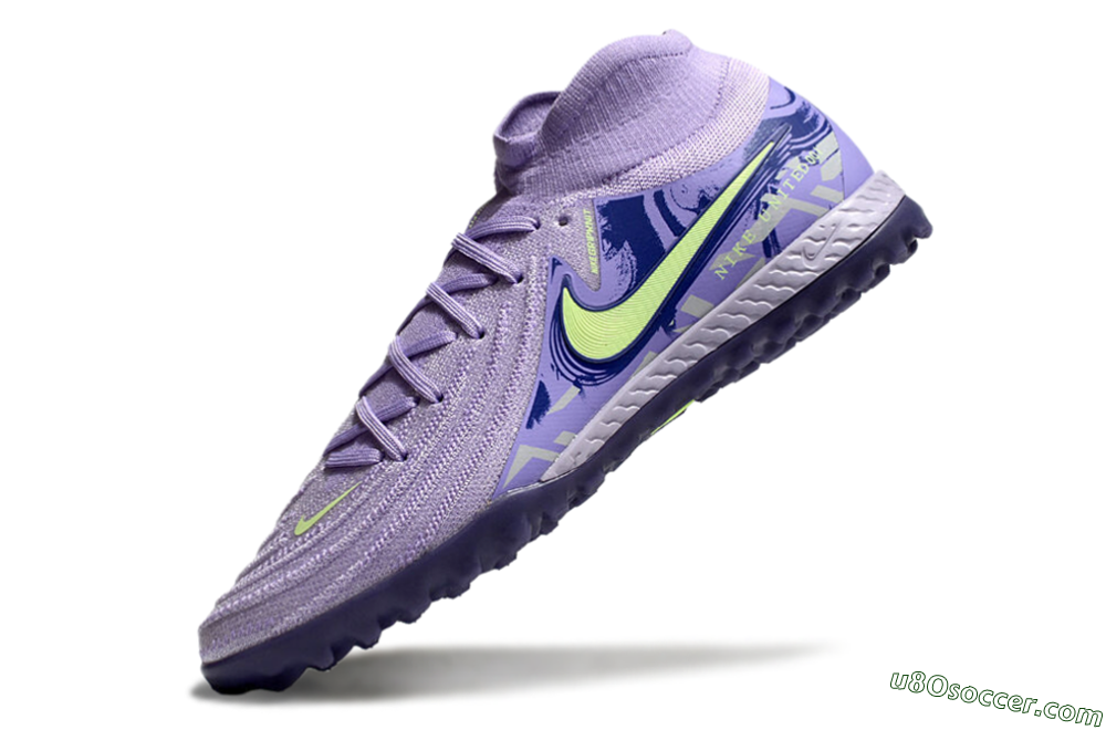 Nike Phantom Luna Elite TF Artificial Turf Soccer Shoes - Purple/Yellow/White 5