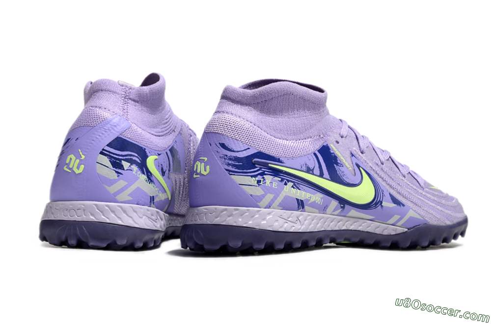 Nike Phantom Luna Elite TF Artificial Turf Soccer Shoes - Purple/Yellow/White 6