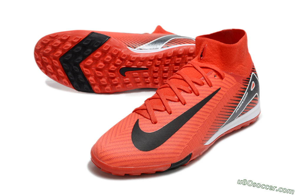 Nike Air Zoom Mercurial Superfly 10 Elite TF Artificial Turf Soccer Shoes - Red/Black/White 3